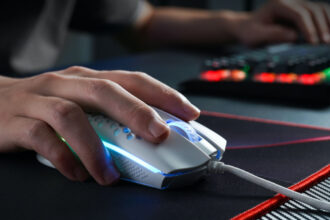 Illuminated Gaming Desktop Pc Showing Peripheral Rgb Lighting Components