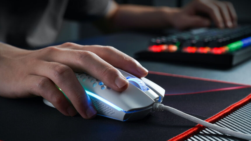 Illuminated Gaming Desktop Pc Showing Peripheral Rgb Lighting Components