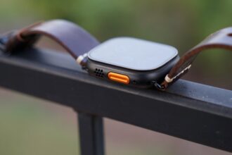 Apple Watch Ultra 4 Titanium Smartwatch Displaying High-Frequency Health Metrics And Watchos Interface