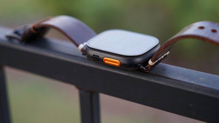 Apple Watch Ultra 4 Titanium Smartwatch Displaying High-Frequency Health Metrics And Watchos Interface