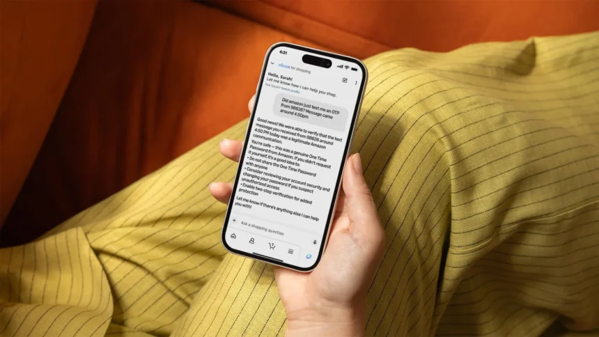 Alexa Interface Showing Amazon Scam Email Verification Prompt