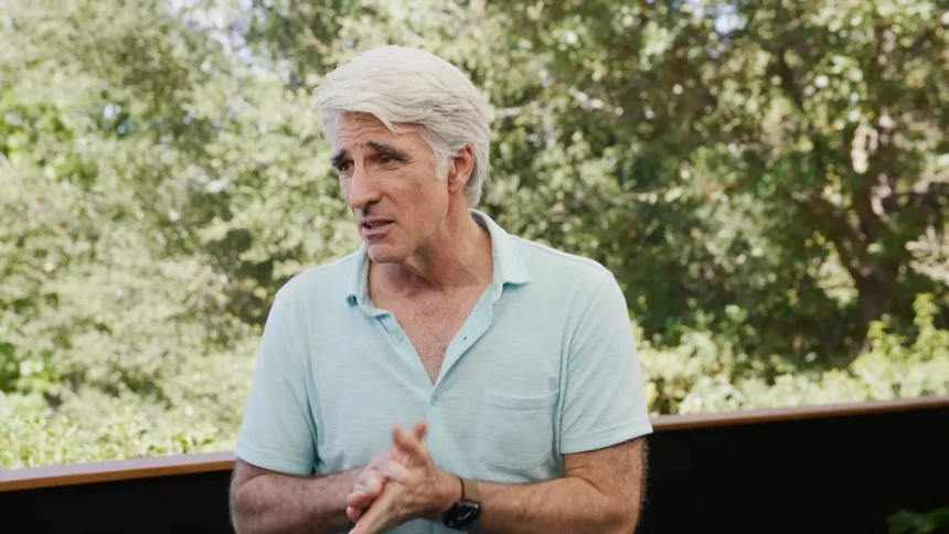 Apple Software Chief Craig Federighi Discussing Hardware Positioning And Dual-Screen Design Strategy