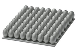 3D-Printed Bio-Inspired Aluminum Eggshell Array For Spacecraft Shielding