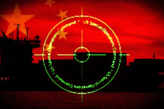 Military Analyst Reviewing Ai Intelligence Reports On Interactive Digital Interface